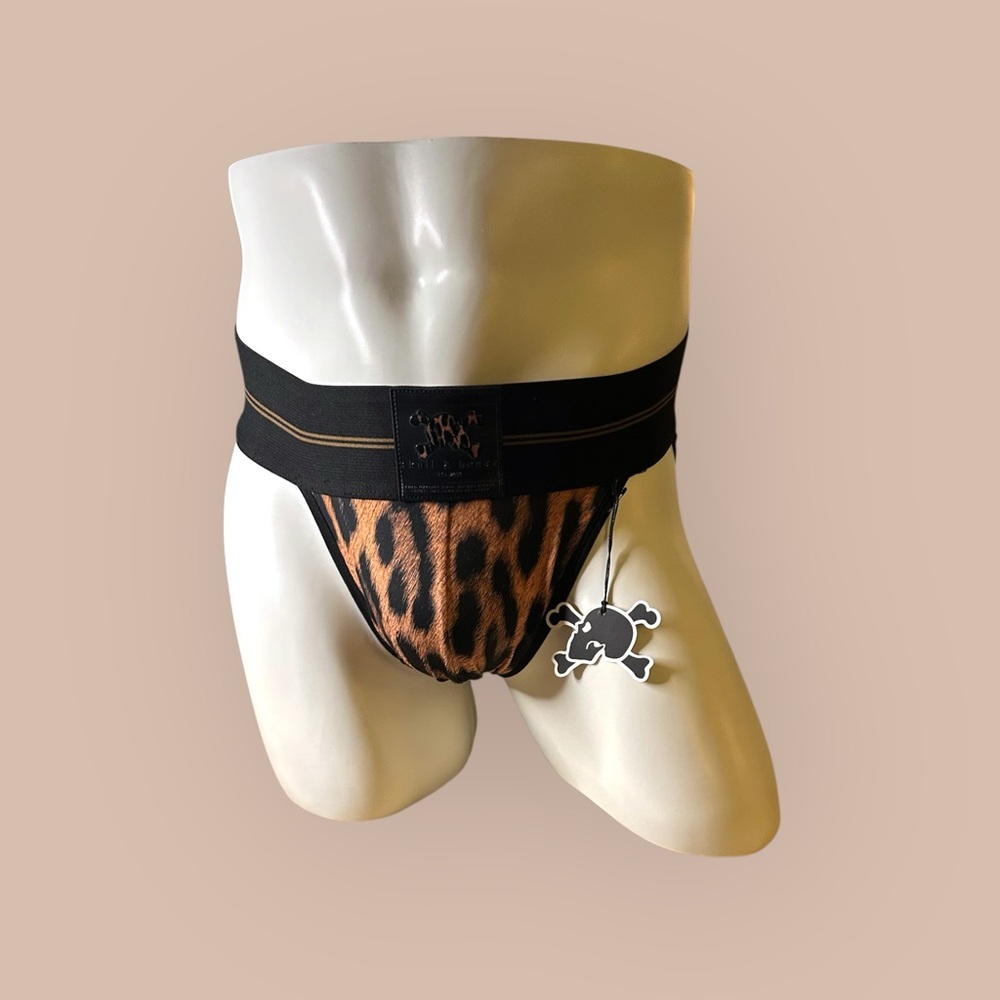 Brown and Black Briefs with Animal Print